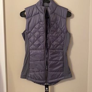 Thin grey puffer vest